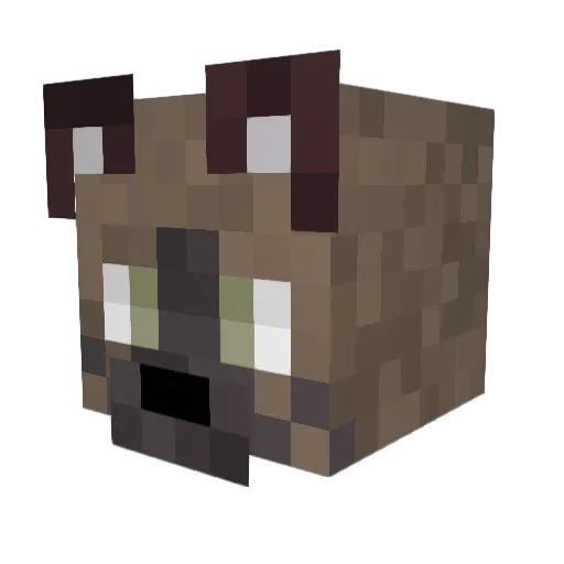 SomeManedWolf Minecraft avatar head, 3D render