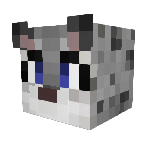 SomeSnowLeopard Minecraft avatar head, 3D render