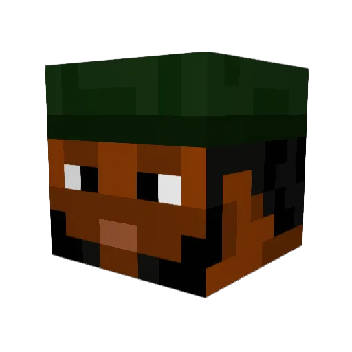SomeStayDry Minecraft avatar head, 3D render
