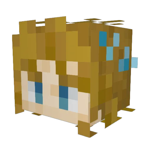 SomebodyCalledM Minecraft avatar head, 3D render