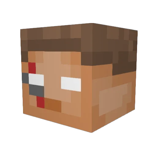 SomebodyFamiliar Minecraft avatar head, 3D render