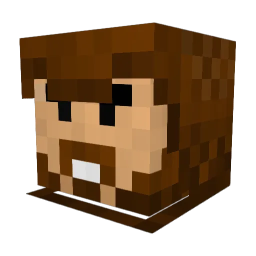 Somefart Minecraft avatar head, 3D render