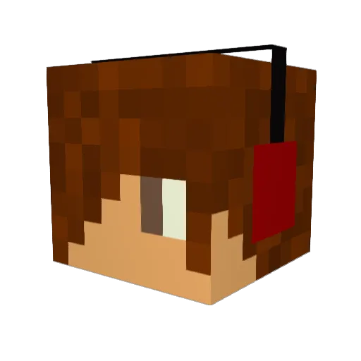 Somelx Minecraft avatar head, 3D render