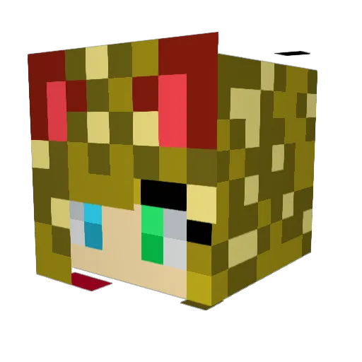 SomeoneInABox Minecraft avatar head, 3D render
