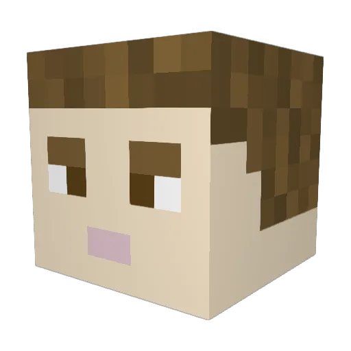 SomeoneSpoopy Minecraft avatar head, 3D render