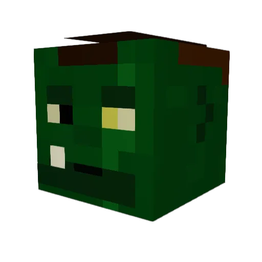 Something0bscene Minecraft avatar head, 3D render