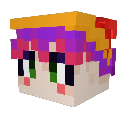 SomethingFool1sh Minecraft avatar head, 3D render