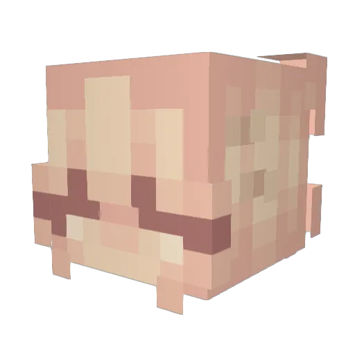 SomethingShorter Minecraft avatar head, 3D render