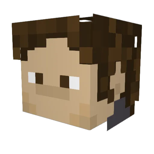 Something_Edited Minecraft avatar head, 3D render