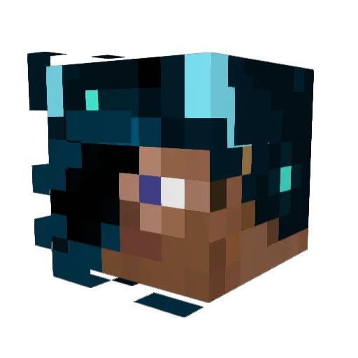 SometimeHydra15 Minecraft avatar head, 3D render