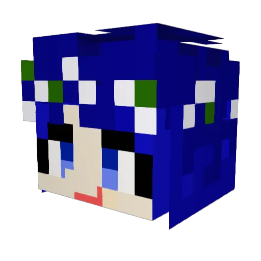 Somi_08 Minecraft avatar head, 3D render