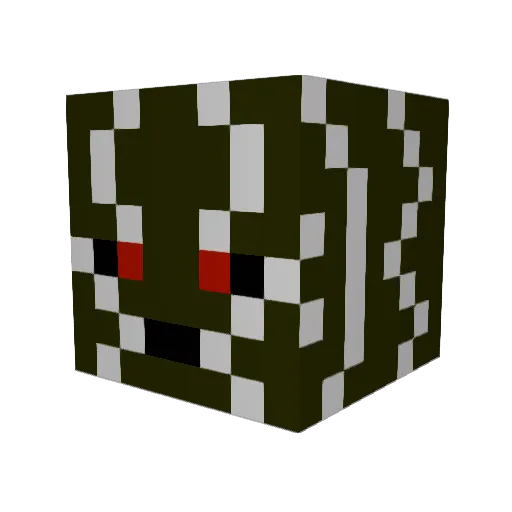 SomisTheMadman Minecraft avatar head, 3D render