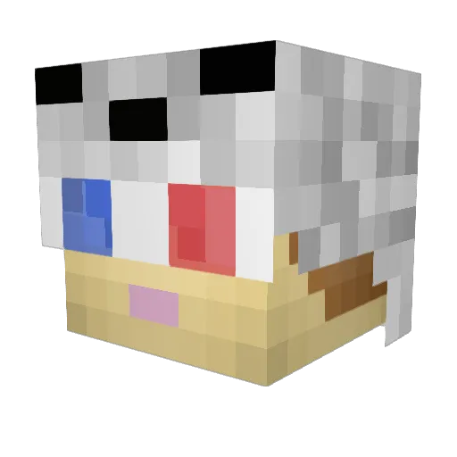 Sommerblume Minecraft avatar head, 3D render