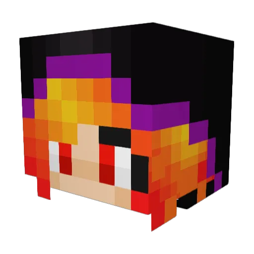 Somniact Minecraft avatar head, 3D render