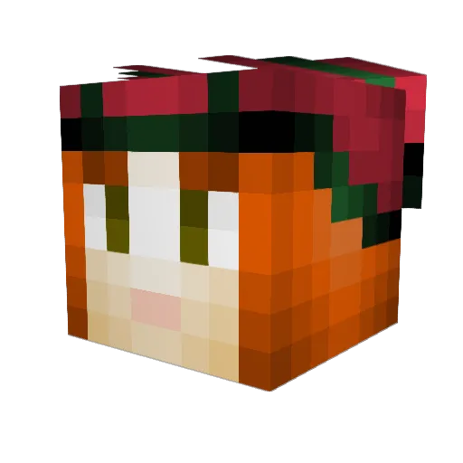 Somniar Minecraft avatar head, 3D render