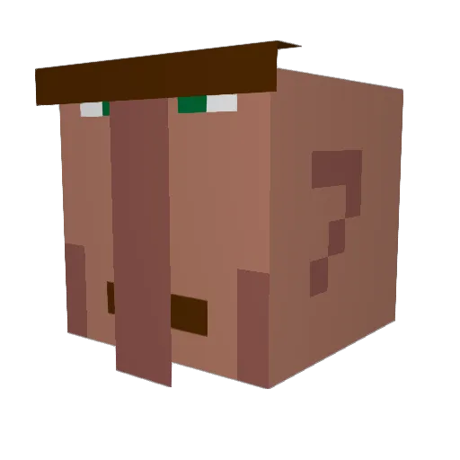 Somnich Minecraft avatar head, 3D render