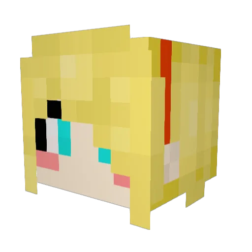 Somnio64 Minecraft avatar head, 3D render