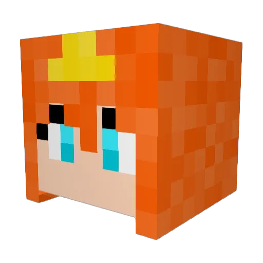 Somrance Minecraft avatar head, 3D render