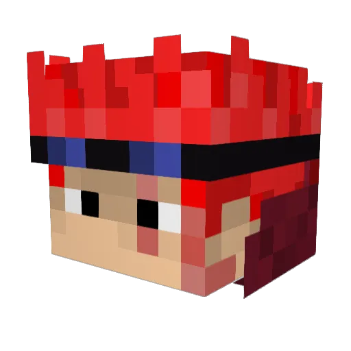 SonBanjo Minecraft avatar head, 3D render
