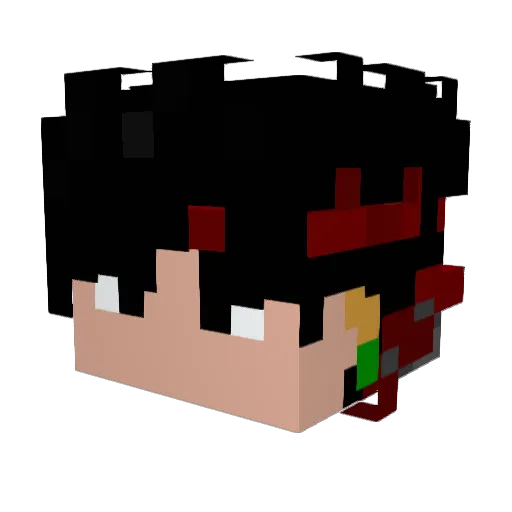 SonBlack10202 Minecraft avatar head, 3D render