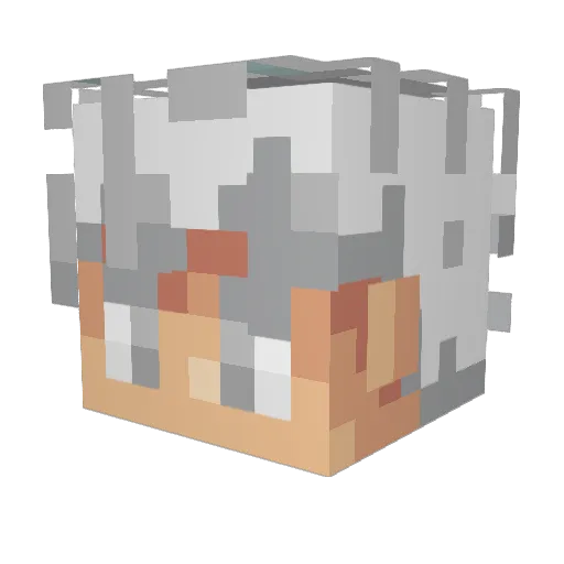 SonGokuSSGSS Minecraft avatar head, 3D render