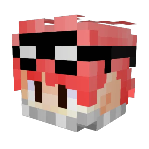 SonNicho Minecraft avatar head, 3D render