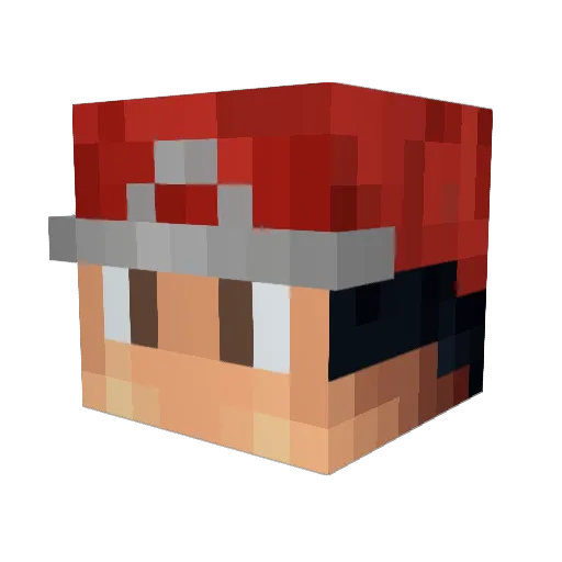 SonOfRed Minecraft avatar head, 3D render