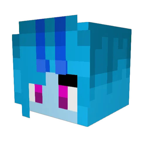 Sonana Minecraft avatar head, 3D render