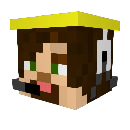 Sonatin Minecraft avatar head, 3D render