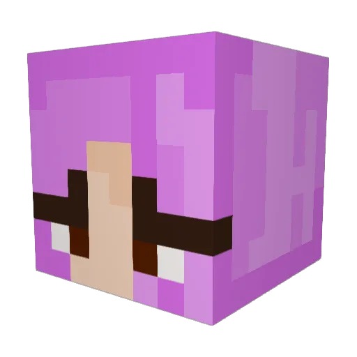 Soncy Minecraft avatar head, 3D render