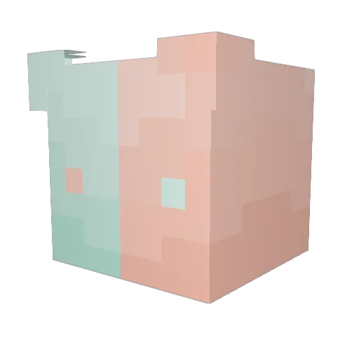 SonderCabbage Minecraft avatar head, 3D render