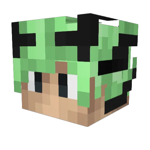 Soneaxx Minecraft avatar head, 3D render