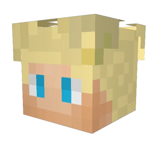 Soneij Minecraft avatar head, 3D render