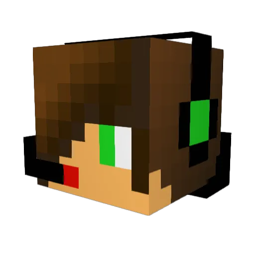 Soneli Minecraft avatar head, 3D render