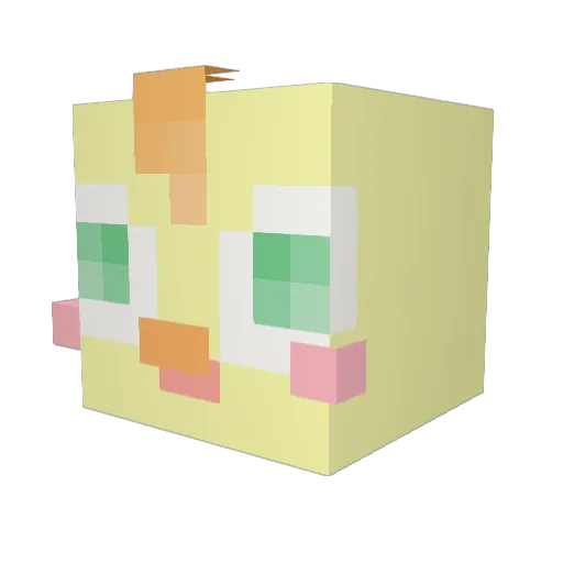 Song_A827 Minecraft avatar head, 3D render