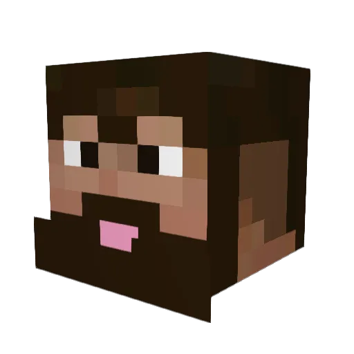 Songoron Minecraft avatar head, 3D render