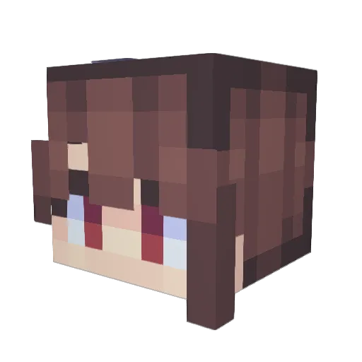 Sonhinha Minecraft avatar head, 3D render