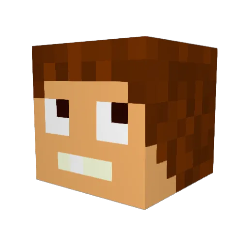 Soni_STeeL Minecraft avatar head, 3D render