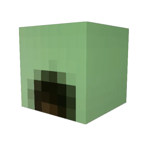 Sonic6656 Minecraft avatar head, 3D render