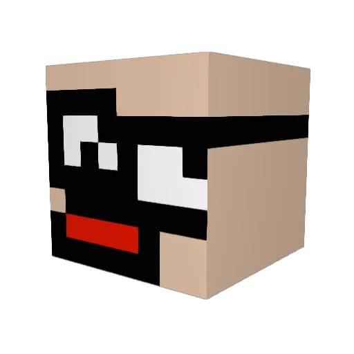 SonicAlexander5 Minecraft avatar head, 3D render