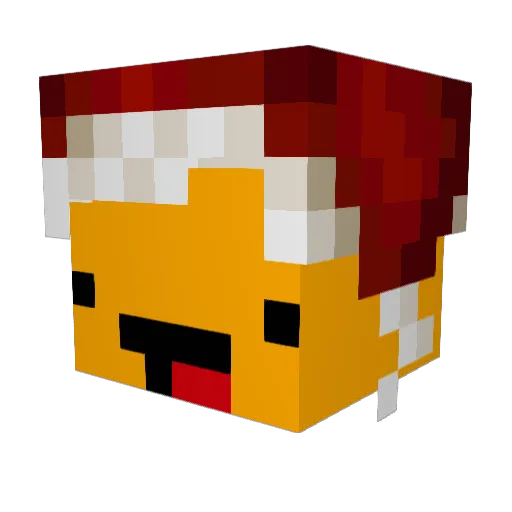 SonicBlast Minecraft avatar head, 3D render