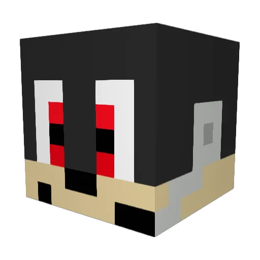 SonicBlueFast Minecraft avatar head, 3D render