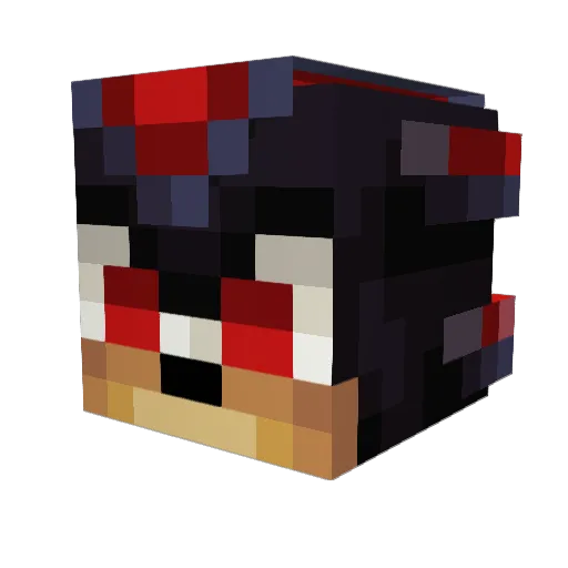 SonicBoom2015 Minecraft avatar head, 3D render