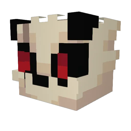 SonicBoom_0616 Minecraft avatar head, 3D render
