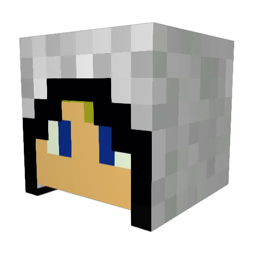 SonicByom Minecraft avatar head, 3D render