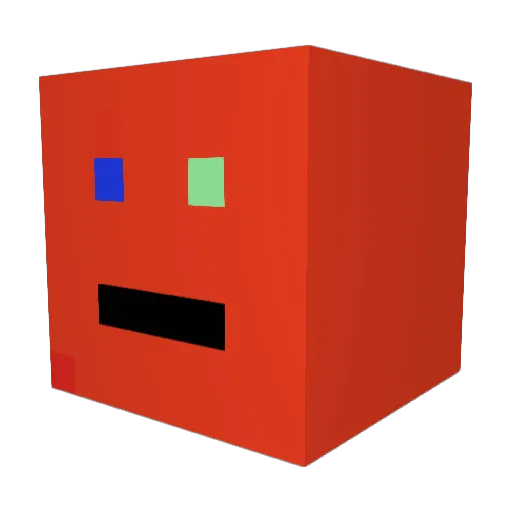 SonicClay Minecraft avatar head, 3D render
