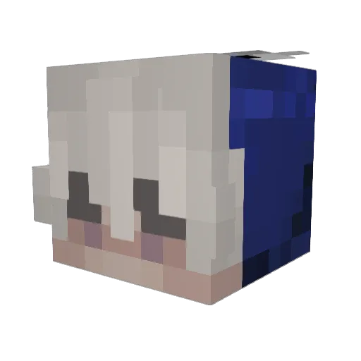 SonicCracker Minecraft avatar head, 3D render