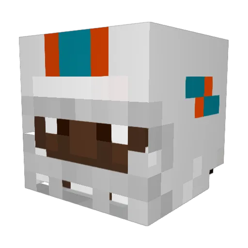 SonicCst Minecraft avatar head, 3D render