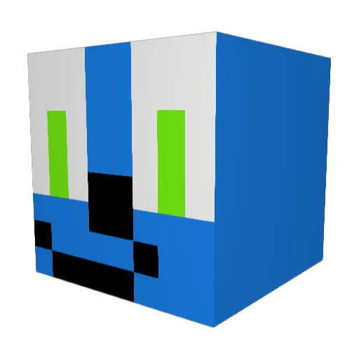 SonicFan247 Minecraft avatar head, 3D render