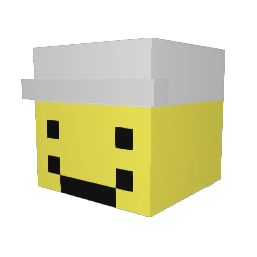 SonicG2 Minecraft avatar head, 3D render